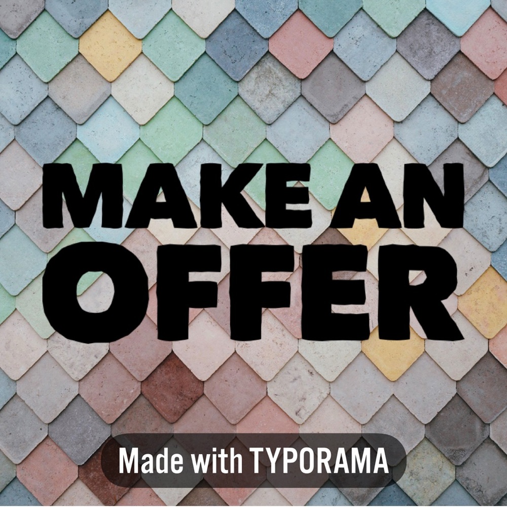 Make an offer on items that you like/love ❤️
